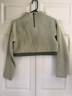 Women's Sage Half-Zip Cropped Pullover